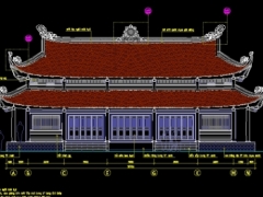 Bản vẽ thiết kế đầy đủ chi tiết về Tam Bảo chùa 2 tầng 8 mái (đã được thi công)
