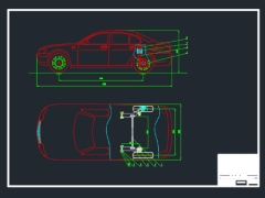 Bản vẽ Thiết kế hệ thống treo sau đòn dọc có thanh ngang liên kết cho ô tô du lịch