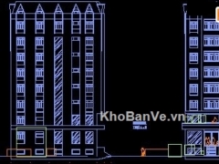 Bản vẽ thiết kế khách sạn 8 tầng với 1 tầng hầm