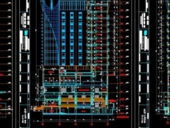 Bản vẽ thiết kế khách sạn Hotel 12 tầng nổi, 01 lửng và 01 tầng hầm( KT, KC)