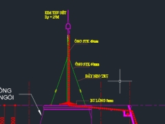 Bản vẽ thiết kế lắp trụ chống sét