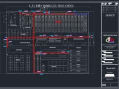 Bản vẽ thiết kế mặt bằng cấp diện khu công nghiệp(mặt bằng+sơ đồ nguyên lý +tờ bìa)