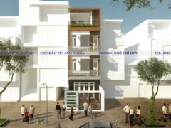 Bản vẽ thiết kế nhà 4 tầng kích thước 5x16m gồm bản vẽ (kiến trúc, kết cấu, điện nước)