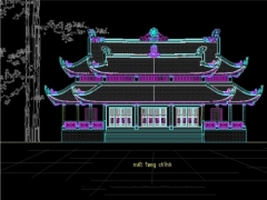 Bản vẽ thiết kế nhà chính điện chùa Yên Sơn