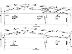 Bản vẽ thiết kế nhà kho xưởng sản xuất khung thép Zamil 1 tầng 45x55m