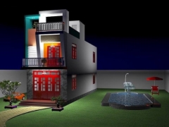Bản vẽ thiết kế nhà ở 2 tầng 5x16.5m full hạng mục (Kiến trúc, kết cấu, dự toán)