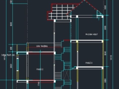 Bản vẽ thiết kế nhà ở 3 tầng KT 3.6x11.7m gồm hạng mục ( phần kiến trúc mặt bằng, nội thất)