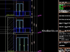 Bản vẽ thiết kế nhà phố 3 tầng KT 5x15m (KT+KC+ĐN + Dự toán)