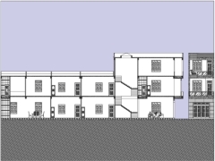 Bản vẽ thiết kế nhà phố kiến trúc hiện đại 2.5 tầng 4.5x31m