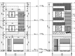Bản vẽ thiết kế nhà phố kiến trúc hiện đại 3 tầng 5x19m mặt tiền