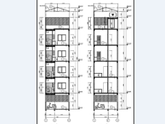 Bản vẽ thiết kế nhà trọ chung cư mini 5 tầng 5x8.2m