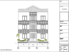 Bản vẽ thiết kế Nhà trọ nhà ở cho thuê 3 tầng 8.4x27.5m
