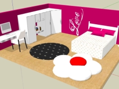 Bản vẽ thiết kế nội thất phòng ngủ trên .skp