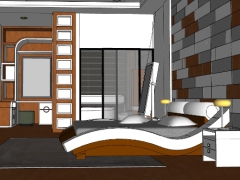 Bản vẽ thiết kế phòng ngủ 3d .skp đẹp