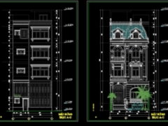 Bản vẽ thiết kế siêu biệt thự phố quận gò vấp 7.35x14.3m rất đẹp đã thi công