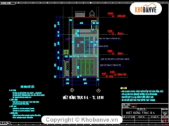 Bản vẽ thiết kế thi công mẫu nhà phố 3 tầng + kinh phí mẫu nhà phố diện tích 6x17m