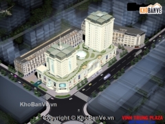 Bản vẽ thiết kế tòa nhà Vĩnh Trung Plaza file cad kiến trúc