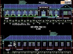 Bản vẽ thiết kế trạm y tế xã Nhơn hải full file cad KT+KC+ME