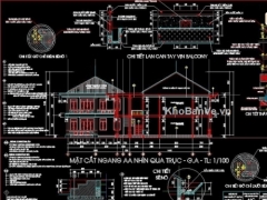 Bản vẽ thiết kế trường mẫu giáo Thanh Bình gồm: Kiến trúc, kết cấu, điện nước