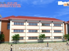 Bản vẽ thiết kế trường THPT Hoàng Diệu Asean gồm file cad: kiến trúc, kết cấu, dự toán