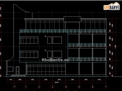 Bản vẽ thư viện 4 tầng trường BTVH hữu nghị Việt - Lào 9.3x20.4m Hạng mục: KT+KC+ME