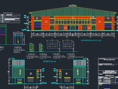 Bản vẽ tòa nhà  nhà kho nhà công nghiệp 8x55m