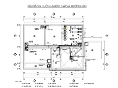 Bản vẽ trạm xử lý nước thải khu đô thị 200m3 ngày đêm