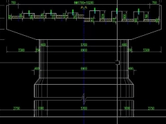 Bản vẽ trụ đặc thân hẹp 2 đợt b=12m