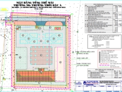 Bản vẽ trường mầm non Thường Thới Hậu A và các hạng mục phụ