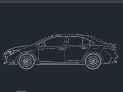 Bản vẽ tuyến hình Toyota Altis