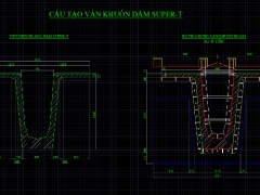 Bản vẽ ván khuôn dầm Super T