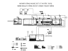 Bản vẽ xử lý nước thải sinh hoạt 130m3