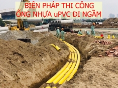 Biện pháp thi công ống nhựa uPVC ống bưu điện luồn cáp viễn thông đi ngầm