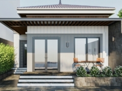 Biệt thự 1 tầng 3 phòng ngủ 8x16m thiết kế