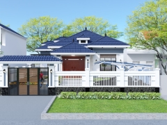 Biệt thự 1 tầng hiện đại KT 12x15m