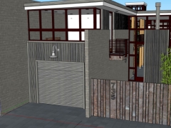 Biệt thự 2 tầng 8x33m model sketchup