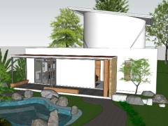 Biệt thự 2 tầng đặc biệt đẹp model sketchup việt nam