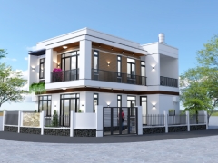 Biệt thự 2 tầng hiện đại, kích thước 9.9x10.6m.