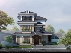 Biệt thự 3 tầng cao cấp diện tích 9.7x19.5m