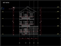 Biệt thự 3 tầng diện tích 9x13.7m