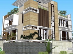 Biệt thự 3 tầng kiểu mới .skp