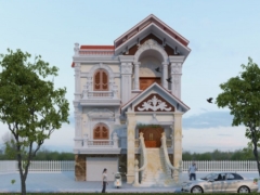 Biệt thự 3 tầng tân cổ điển diện tích 9.4x22.8m