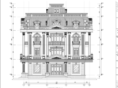 Biệt thự 4 tầng phong cách cổ điển châu Âu kích thước 13.64x13.75m