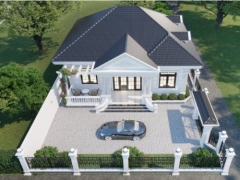 Biệt thự mái nhật 1 tầng model skp