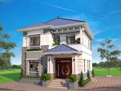 Biệt thự mái nhật 2 tầng 9.5x11m; đầy đủ Phối cảnh 3D, file mềm sketchup, file cad bản vẽ thiết kế thi công