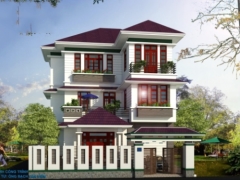 Biệt thự sang trọng 3 tầng kích thước xây dựng 13.3x12.2m