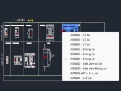Block Dyamic cad cho MCCB -LS dùng trong thiết kế điện giúp thiết kế nhanh