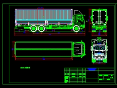 Bộ bản vẽ thiết kế mẫu xe tải FVM 34W thùng cánh dơi