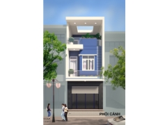 CAD Bản vẽ nhà phố 2.5 tầng 4.5x18.2m ( Full kiến trúc + kết cấu)