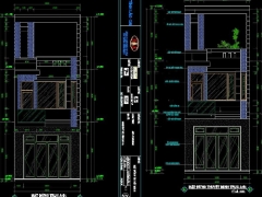CAD bản vẽ nhà phố 3 tầng 4.5x19m ( Full kiến trúc, kết cấu)